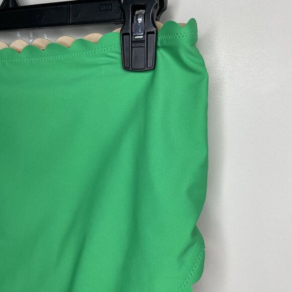 J CREW Womens High-Rise Scalloped Bikini Bottom NEW Kelly Green BF044 Sz Large L - Picture 9 of 14